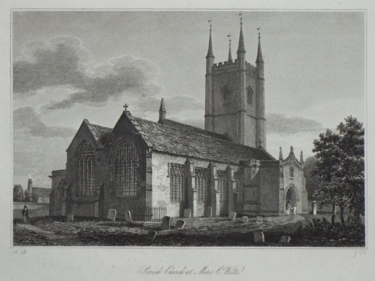 Print - Parish Church of Mere Co.Wilts - Hollis